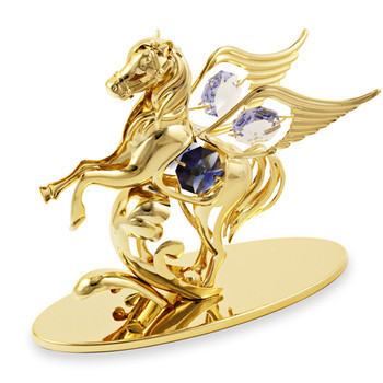 CRYSTOCRAFT水晶飛馬/馬到成功擺件 車飾會議開業(yè)商務(wù)禮品 送領(lǐng)導(dǎo) 金色U0335-001-GMX【圖片 價格 品牌 報價】-